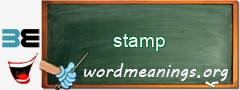 WordMeaning blackboard for stamp